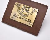 Metal Plate on Leather Patch for Denim Jeans